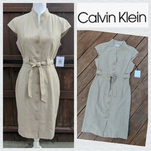 Calvin Klein Belted Shirtdress